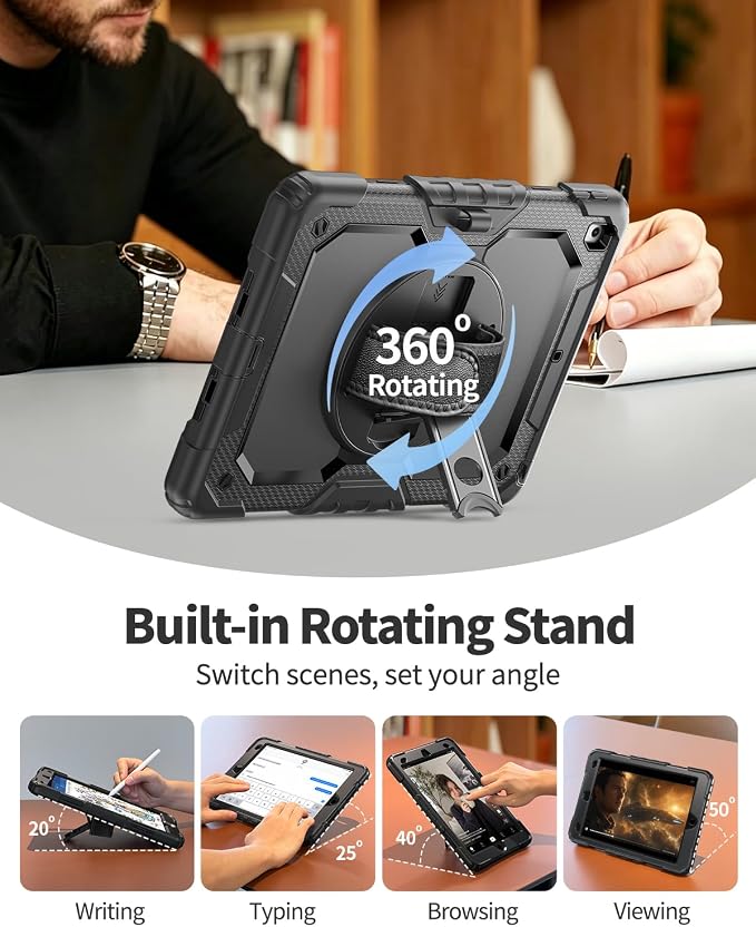 Black Case with Glass Screen Protector