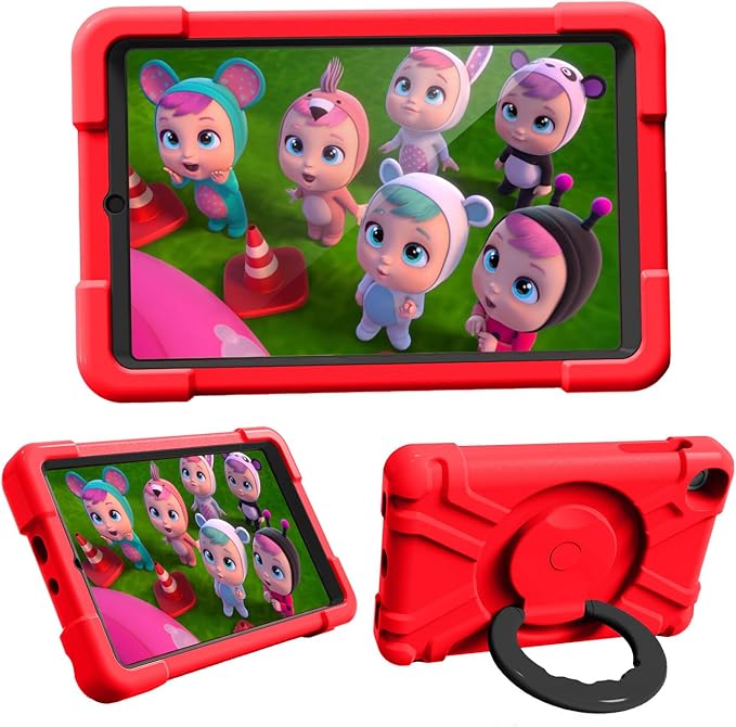 Compatible with Samsung Galaxy Tab A 8.4 T307 Tablet CaseRugged Kids Case with Stand Lightweight Shockproof Kids Friendly Tablet Cover Red+Black