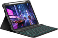Fintie Backlit Keyboard Case for iPad Air 11-inch M4/M3/M2 (2026/2025/2024) iPad Air 5th/4th Gen 10.9 Inch - Soft TPU Cover with 7 Color Backlight Detachable Bluetooth Keyboard Black