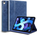 for Ipad Case Air 8th/7th/6th Gen 11-inch M4/M3/M2 2026/2025/2024 and Ipad Air 5th/4th Gen 10.9-inch 2022/2020 Genuine Leather Cover Protective ShellAuto Wake/Sleep.Dark Blue