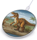 Jurassic Period Dinosaur Wireless Charger Fast Wireless Charging Pad with USB Cable 10W Anti-Slip Magnetic Wireless Charger Portable Slim Charger Puck Travel Charging Station