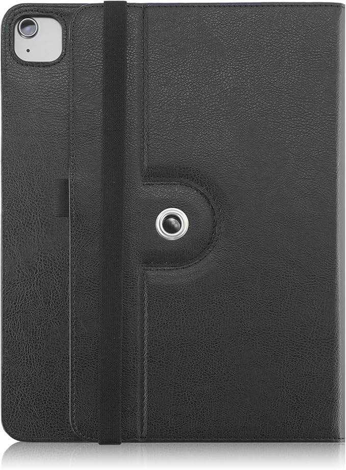 Compatible with Apple ipad Pro Case M5 M4 2025/24 iPad Air5 /Air4 2020/2022 10.9 Tablet PU Leather Business Cover for iPad Air 11-inch (M2) 360 Rotating Cases Auto Wake/SleepBlack