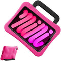 Kids Case for iPad Mini 7 (A17 Pro) 2024 /iPad Mini6 2021 Light Weight Heavy Duty/Shockproof/Drop Proof with Handle/Kickstand Child Friendly Cover for iPad Mini 7th/6th Gen 8.3inch (Hot Pink)