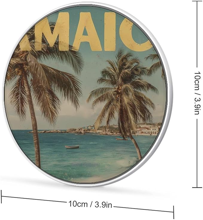 Vintage Jamaica Travel Fast Portable Charger 10W Funny Graphic Phone Charging Pad with USB Cable