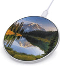 Mountain and Lake Pictures Wireless Charger Fast Wireless Charging Pad with USB Cable 10W Anti-Slip Magnetic Wireless Charger Portable Slim Charger Puck Travel Charging Station