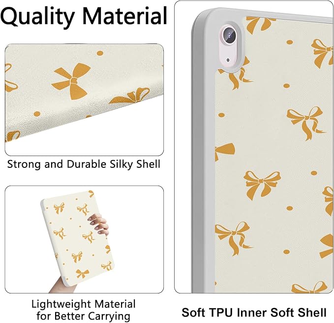 Orange Large Bow - Beige