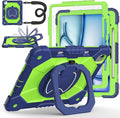 Case for iPad Air 13 Inch Case M4 2026/M3 2025/ M2 2024 Auorld for iPad Air 13 Inch Case M4 2026 Case with Screen Protector 360 Degree Rotating Stand Shoulder Strap Pencil Holder Navy Green