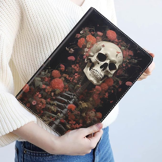 Skeleton with Flower Skull