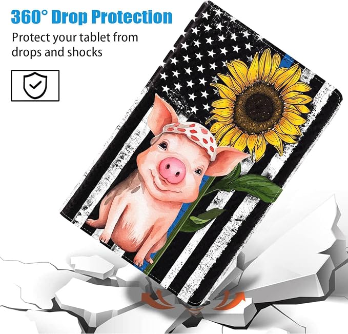 American Flag Pig & Sunflower