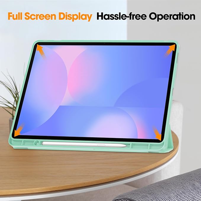 for Galaxy Tab S10 FE Plus Case 13.1 Inch 2025 (Model: SM-X620/SM-X626B) Trifold Stand Cover with S Pen Holder [Auto Wake/Sleep] PU Leather + Soft TPU Back Shell for Tab S10 FE+ 13.1Mint