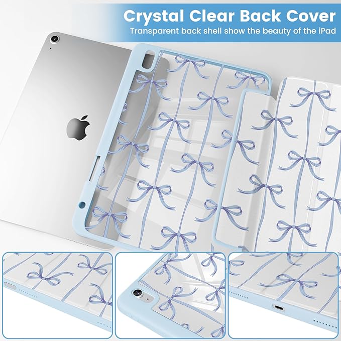 Case Compatible with iPad (A16) 11th Generation 11 Inch 2025/10th Generation 10.9 Inch 2022 Shockproof Hybrid Slim Stand Cover with Clear Back Shell &amp Pencil Holder Auto Wake/Sleep Z012