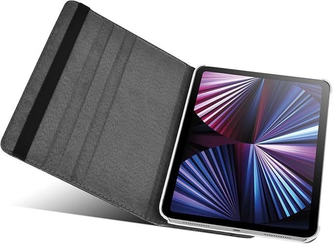 Case for ipad pro 12.9 inch 2nd &amp 1st Generation Old Model 2017/2015 MP6G2LL/A MQDA2LL/A MPLL2LL/A ML0F2LL/A ML3K2LL/A ML0N2LL/A ML0R2LL/A with Rotating Stand Auto Sleep/Wake ((Dog and Cat))