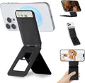 iontech Phone Stand Tripod Wallet Compatible with MagSafe iPhone 17/16/15/14/13/12 Series 3 in 1 Strong Magnetic Phone Holder PU Leather Wallet Lightweight &amp Adjustable Cell Phone Stand (Black)