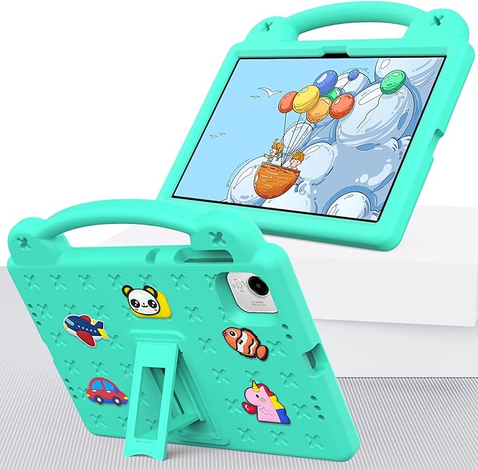 Compatible with Honor Pad X9a 2025 11.5 inch Tablet Case Kids Friendly Universal Lightweight Shockproof Protective Case with Shoulder Strap &amp Stand Handle Mint Green
