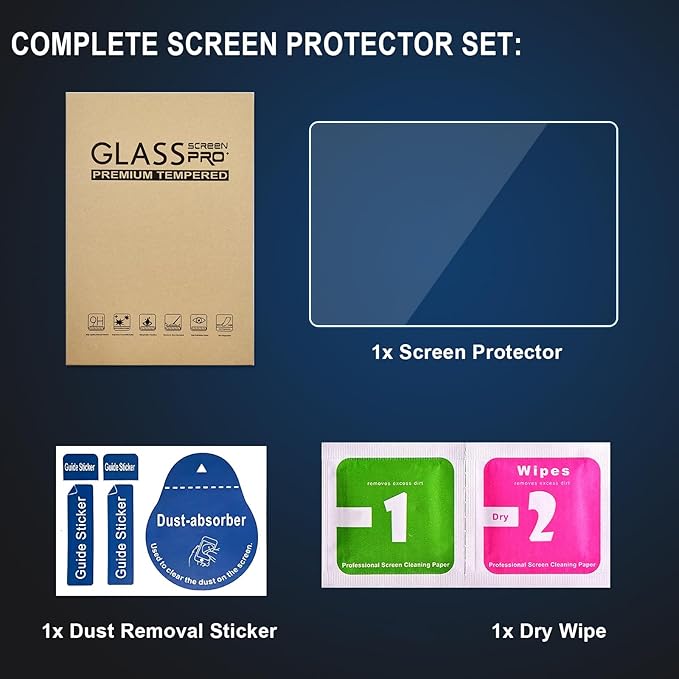 Compatible for Autel MaxiCOM Mk908 PRO Mk908 Mk908 PRO II Tempered Glass Screen Protector 10.1 inches Protective Film Replacement for Autel MaxiIM IM608 Pro IM608 IM608 Pro IIIM608S II IM608 II