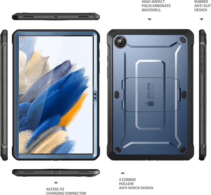 SUPCASE for Galaxy Tab A8 Case with Stand (Unicorn Beetle Pro) [Built-in Screen Protector] Full-Body Rugged Shockproof Heavy Duty Protective Tablet Case for Samsung Galaxy Tab A8 10.5 Inch Tilt
