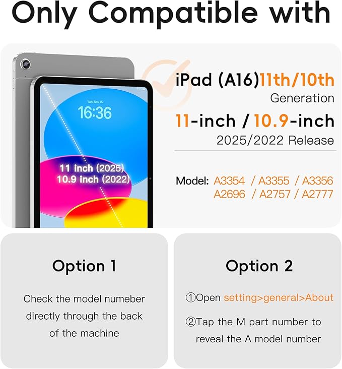 BATYUE Shockproof Case for iPad 10th Gen 10.9 2022 / 11th Gen (A16) 11 2025 | 360° Multi-Angle Stand (Portrait &amp Landscape) &amp Grip Built-in Screen Protector Pencil Holder Red