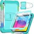 HXCASEAC Kids Case for iPad A16 11th/10th Generation Full Body Protective Design | Foldable Stand | Screen Protector | Pencil Holder Durable for iPad 11th Gen 11 inch / 10th Gen 10.9 inchCamo Blue
