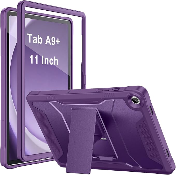 Soke Case for Samsung Galaxy Tab A9 Plus 2023 with Built-in Kickstand Rugged Shockproof Protective Cover for Galaxy Tab A9+ 11 Inch Tablet [SM-X210/X216/X218]Purple