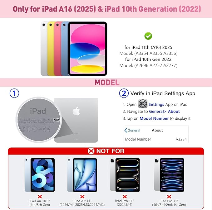 iPad 11-inch (A16) 2025/iPad 10.9 Case-Colorful