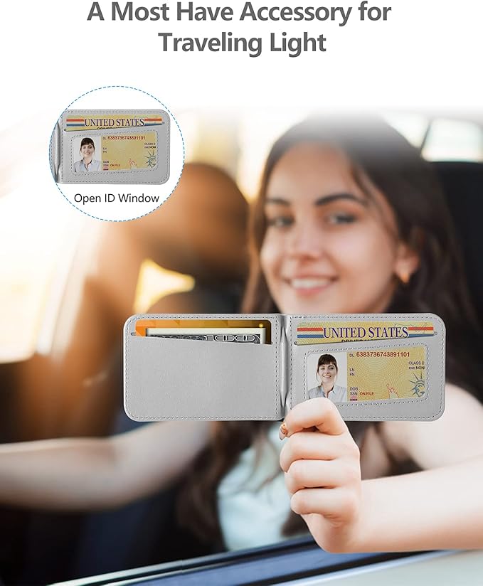 ExtreLife 2-in-1 Magsafe Wallet Adjustable Phone Stand Open ID Window Magnetic Wallet for iPhone 17/16/15/14 Pro Max/14 Pro/14/14 Plus/13/12 Series 9 Cards Holder Vegan Leather Gray