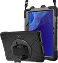 ProCase for Galaxy Tab Active5 Pro 2025/Active4 Pro 2022/Active pro 2019 10.1 Inch Case (SM-X350/T630/T638/T540/T547) with S Pen Holder Rugged Heavy Duty Shockproof Rotating Kickstand Cover -Black