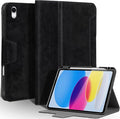 Gexmil Leather Case for iPad (A16) 11th Generation 11 Inch 2025 iPad 10th Generation 10.9 Inch 2022Protective Cover with Pencil HolderMagnetic ClosureAuto Sleep/WakeSanded Black