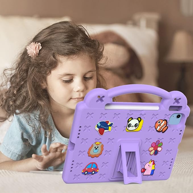 Compatible with Honor Pad X8 Pro 11.5(2023)/Honor Pad X9 Tablet Case Lightweight Shockproof Protective Case with Shoulder Strap &amp Stand Handle for Girl Kid Gift Light Purple