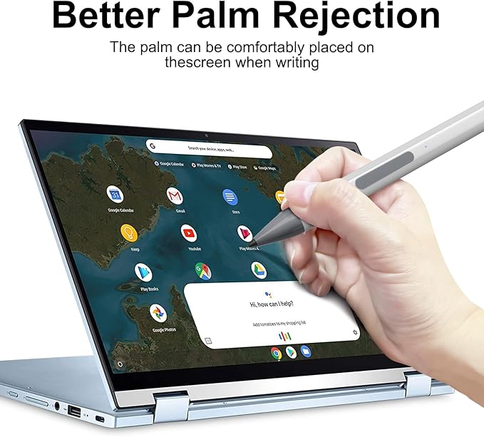 Stylus for ASUS Zenbook Flip/Pro/ASUS Vivobook Flip/Pro/Duo/Notebook MPP 2.0 Tilt-Active Pen with 4096 Levels of Pressure Sensitivity Convenient Storage Case Supports Type-C Fast Charging (Silver)