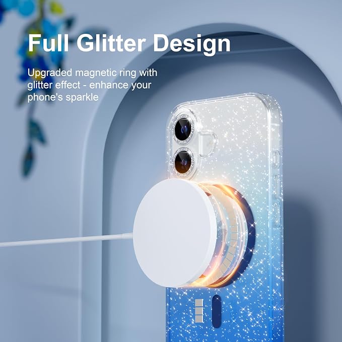 Glitter Clear/Blue