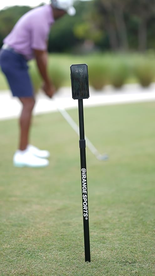 @iRangeSports Stick EXT w/MagSafe Compatible Puck - Golf Monopod Strong Magnetic Lightweight Portable Phone &amp Tablet Stand - Film Steady Video for Golf Vlogs Sports Home Digital Creators