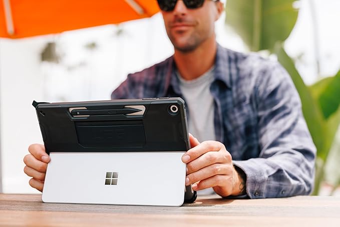 URBAN ARMOR GEAR UAG Designed for Microsoft Surface Pro 1st Edition 12 Case - Rugged Protective Cover with Built-in Handstrap &amp Pen Holder Military Grade Drop Proof Scout Black