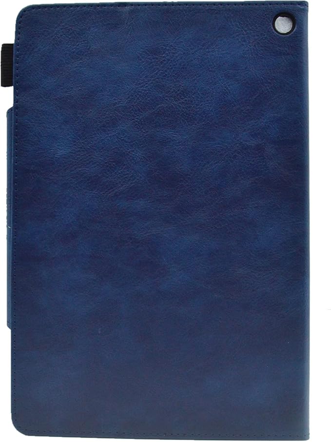 Folio Case for Amazon Kindle Fire HD 8/Fire HD 8 Plus (12th/10th Generation 2024/2022/2020) 8 UUcovers PU Leather Magnetic Smart Cover with Stand/Pencil Holder/Pockets [Auto Sleep/Wake] Blue