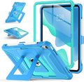 Soke Case for iPad (A16) 11th Generation 11-Inch 2025 /10th Generation 10.9-Inch 2022 with Screen Protector and Multi-Angle Kickstand Rugged Full Body Heavy Duty Protective Cover - Blue Green