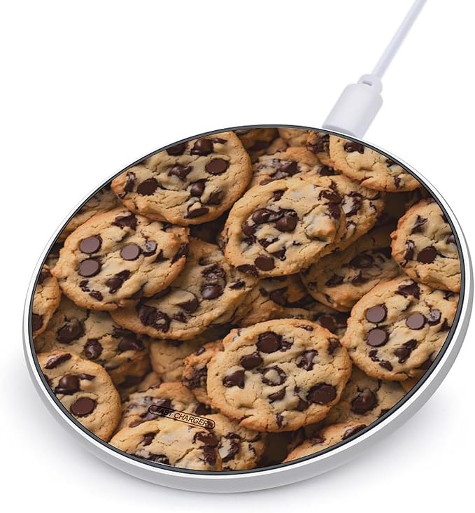 Chocolate Cookie Wireless Charger Anti-Slip Wireless Charging Pad Slim Charger Mat for Men Women