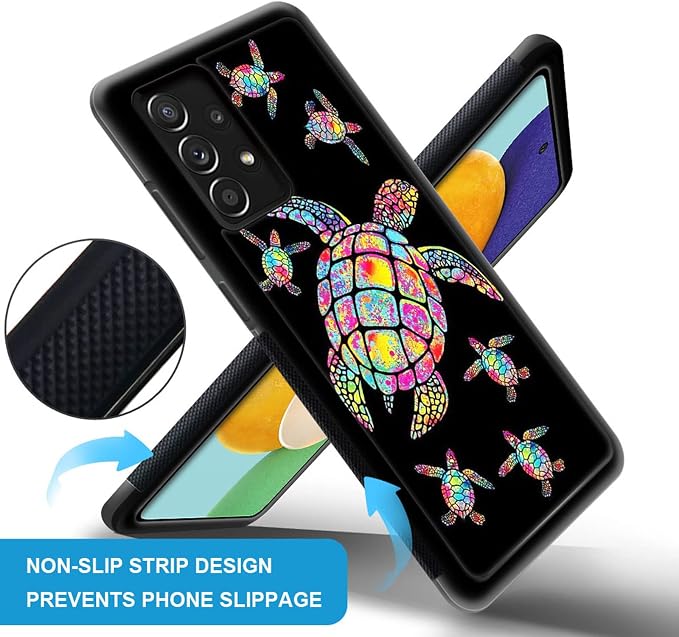 Colorful Rainbow Turtle Family