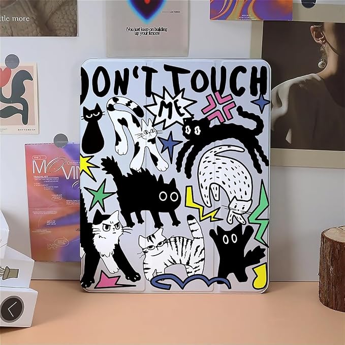 angry black cat don't touch me