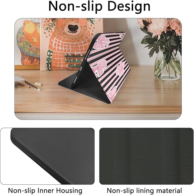 Pink Black Striped-Pink Little Bows