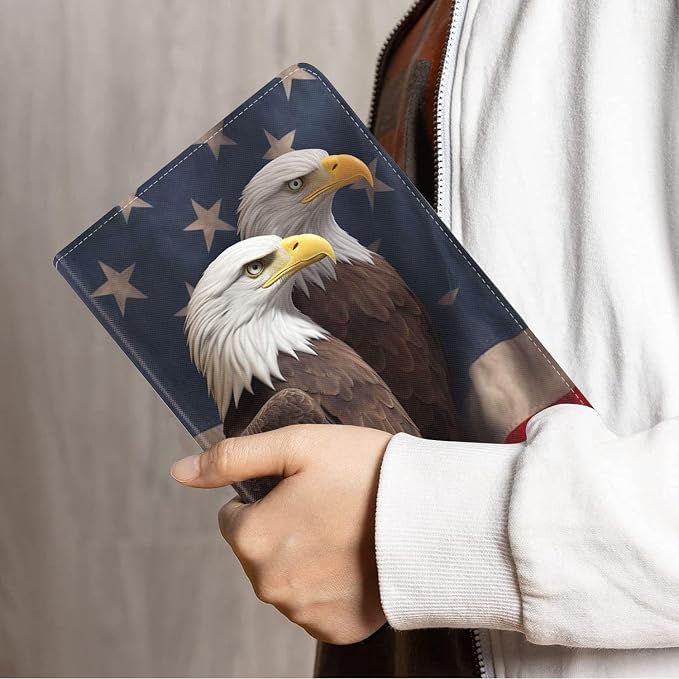 Bald Eagle with American Flag