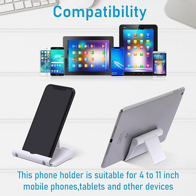 Wenqik 36 Pcs Cell Phone Stands Foldable Tablet Mobile Stand Adjustable Multi Angle Tablet Holder Compatible with Phone 15 14 13 12 11 Pro Xs Xs Max XR 8 (Black and White)