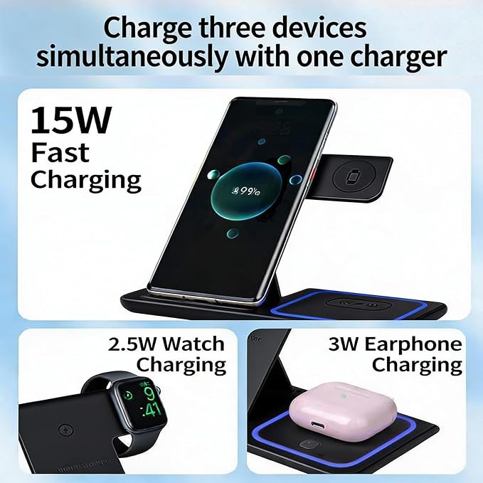 Multifunctional Wireless Charger X455 Black