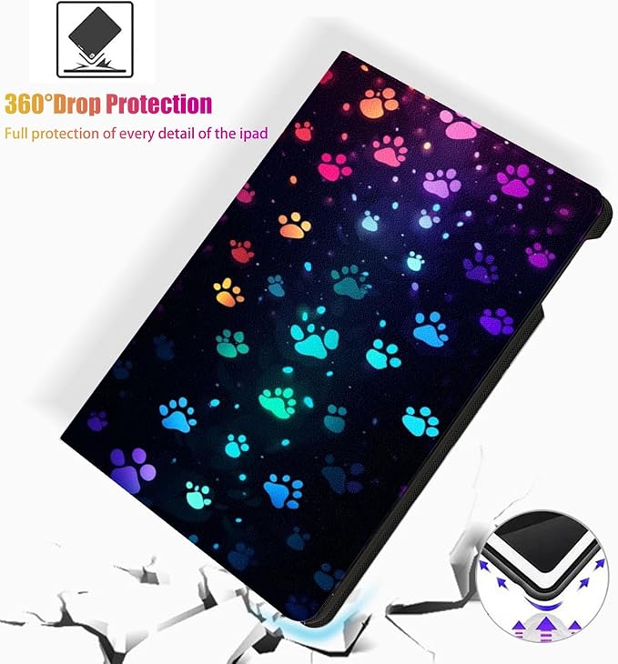 Colorful Dog Paw Prints