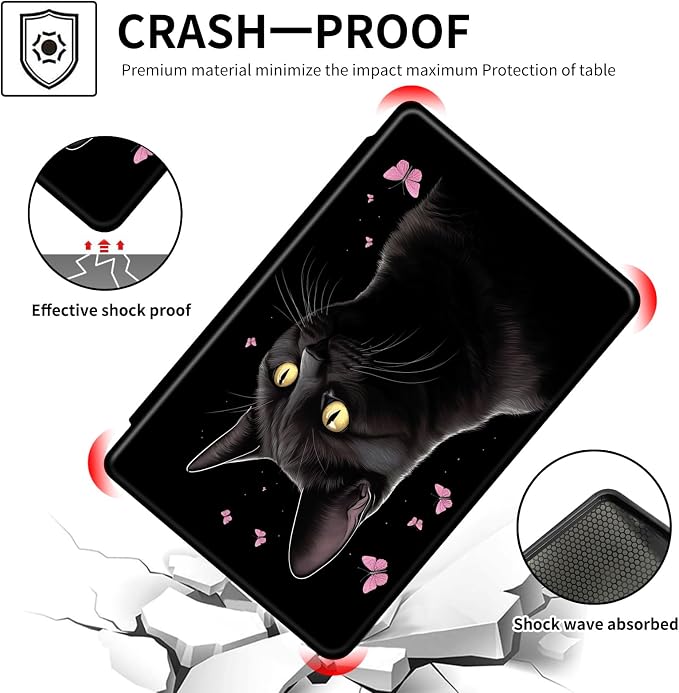 Black Cat Pink Butterfly