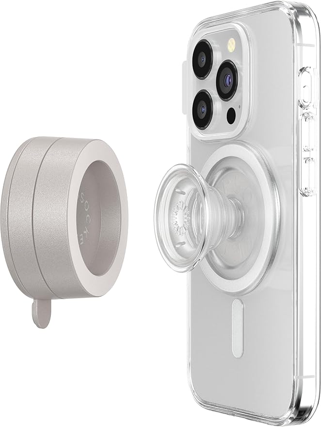 PopSockets Magnetic Suction Phone Mount Surface Mount for MagSafe White - Metallic Horchata