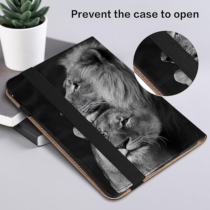 ALILANG Case for Samsung Galaxy Tab S10 FE+/ S10 FE Plus 13.1 Inch 2025 Folio Book Style Shockproof Folding Stand Cover for Samsung S10 FE Plus (SM-X620/SM-X626/SM-X626B) -Two Lion