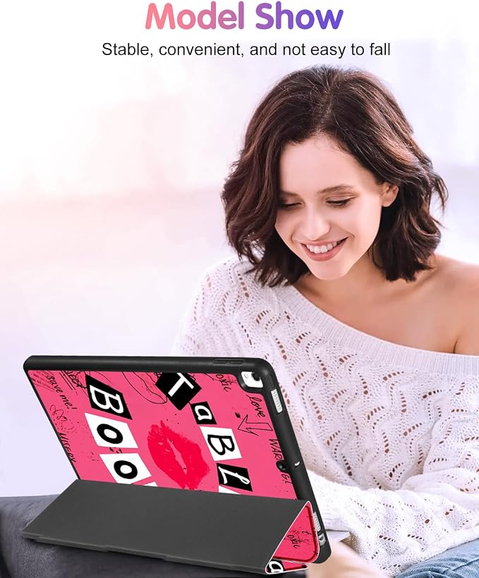 6-for iPad 9/8/7th-Lips Book
