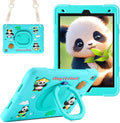 Case for iPad 9th/8th/7th Generation iPad 10.2 Inch 2021/2020/2019 Funny Cartoon Silicone 3D Panda Design Kids Case Heavy Duty Protection with Stand/Pencil Holder/Shoulder Strap