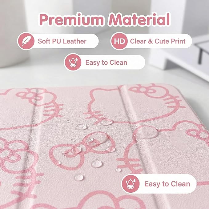 Cute Girly iPad Case with Rotating Stand Compatible with iPad (A16) 11th Generation 11 Inch 2025 &amp iPad 10th Gen 10.9 Inch 2022 Protective Folio Tablet Cover for Women Girls Teens Kids (Cute Cate