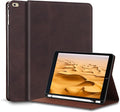 Gexmil Case for iPad mini 7.9 Inch5th/4th Generation(2019/2015) Genuine Leather Cover with Pencil HolderCowhide Folio Cover Auto Sleep/WakeAnti-FingerprintSand Dark Brown