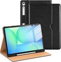 DTTO for Samsung Galaxy Tab S10 FE Plus Case 13.1 Inch 2025 (SM-X620/X626) with Built-in S Pen Holder Premium Leather Business Folio Stand Cover with Hand Strap &amp Pocket Auto Sleep/Wake Black